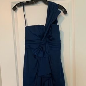 NWT BCBG navy blue one-shoulder mini dress